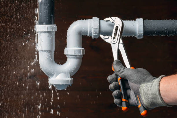Professional Sewer Line Repair technician working in Hague, NY